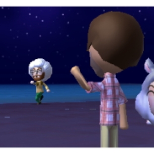 A Photo taken by a fellow Mii. Depicts two couples! (Nicki and Thomas in the back and Paul and Maria closer)